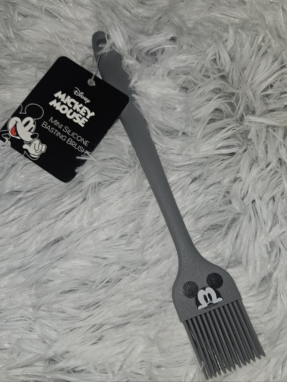 Disney Mickey Mouse Mini Silicone Basting Brush Gray Kitchen Utensil NWT 8.5 in